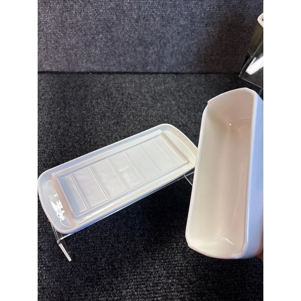 Nucookery~Porcelain Butter Dish with Lid~White‎